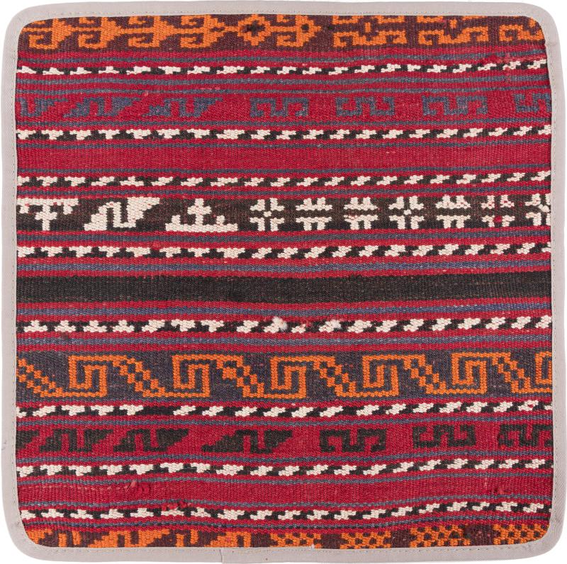 Afghanischer Teppich Kelim Afghan Kissenbezug 1'4"x1'4" 1'4"x1'4", Perserteppich Handgeknüpft