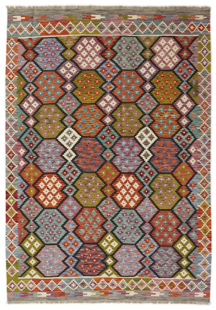 Afghan rug Kilim Afghan 8'2"x5'9" 8'2"x5'9", Persian Rug Woven by hand