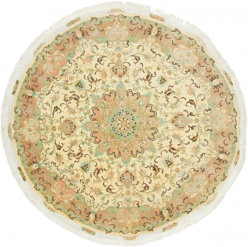 Tapete persa Tabriz 50Raj 149x149 149x149, Tapete persa Atado à mão