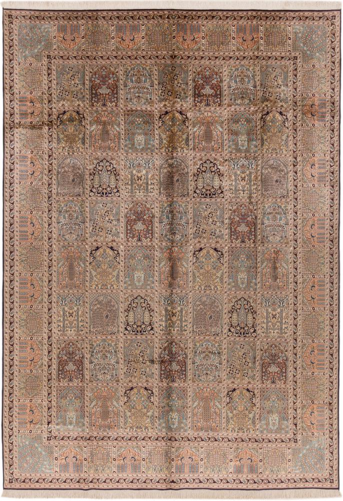 Tapis indien Cachemire Soie 348x247 348x247, Tapis persan Noué à la main