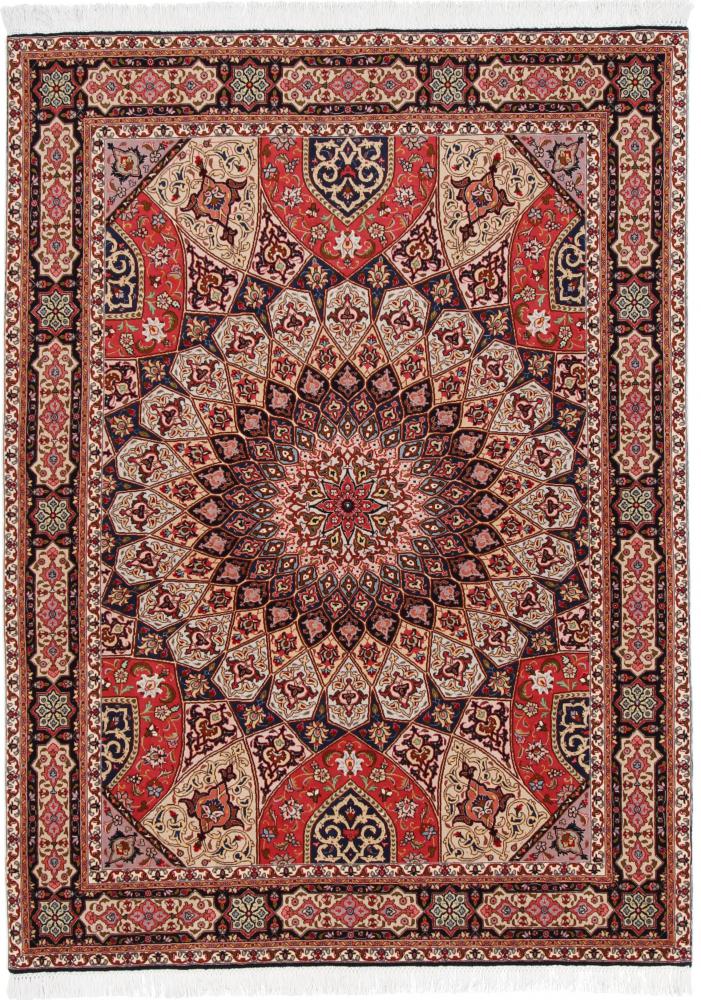 Tapete persa Tabriz 50Raj Gombad 216x156 216x156, Tapete persa Atado à mão