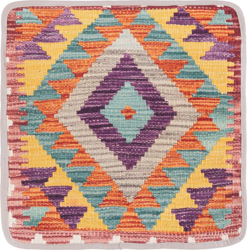 Afghan rug Kilim Afghan Cushion Cover 40x40 40x40, Persian Rug Knotted by hand