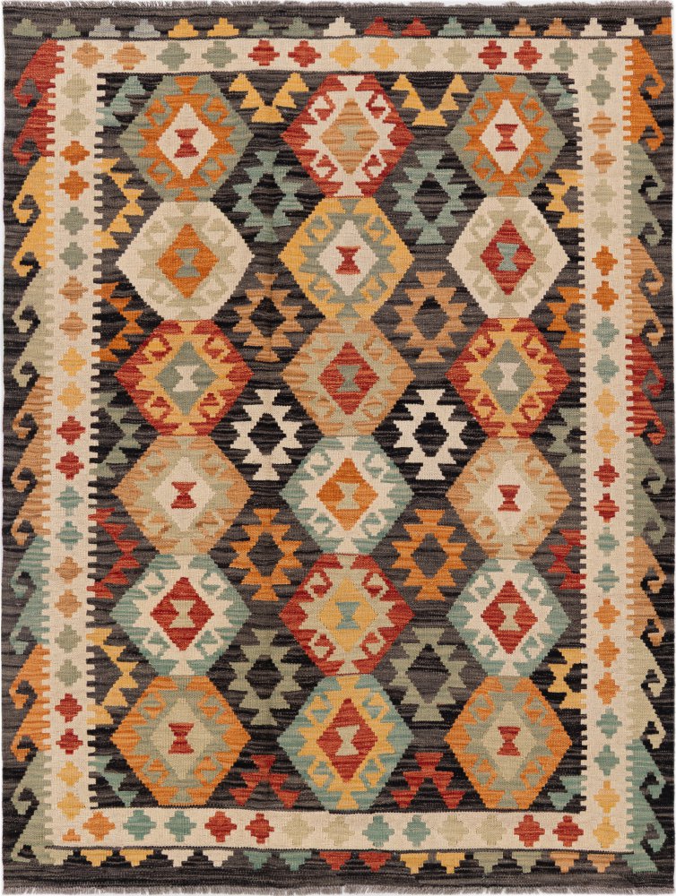 Tapete afegão Kilim Afegão 199x164 199x164, Tapete persa Tecido à mão