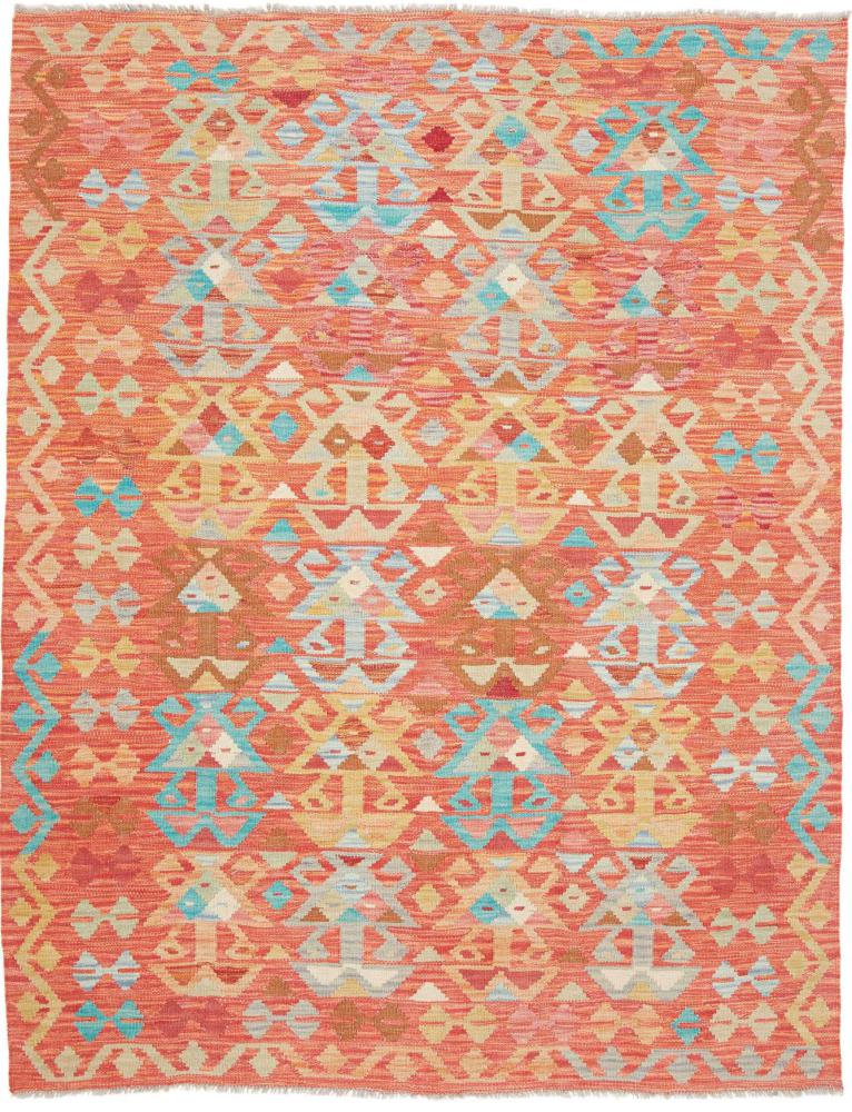Alfombra afgana Kelim Afghan 196x147 196x147, Alfombra persa Tejido a mano