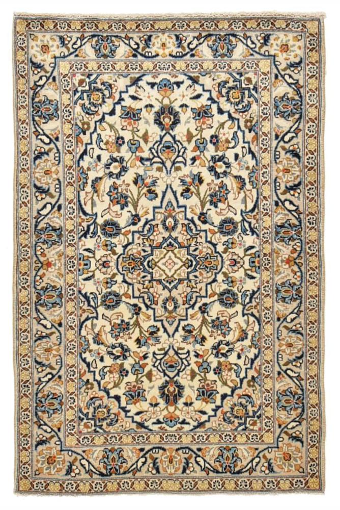 Persian Rug Keshan 4'11"x3'1" 4'11"x3'1", Persian Rug Knotted by hand