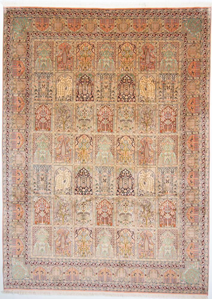 Tappeto indiano Cachemire di Seta 338x249 338x249, Tappeto persiano Annodato a mano