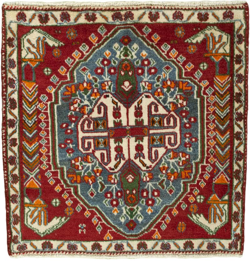 Tapis persan Shiraz 73x69 73x69, Tapis persan Noué à la main