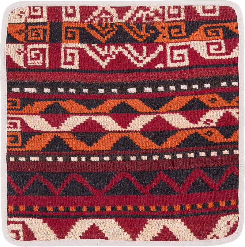 Afghan rug Kilim Afghan Cushion Cover 40x40 40x40, Persian Rug Knotted by hand