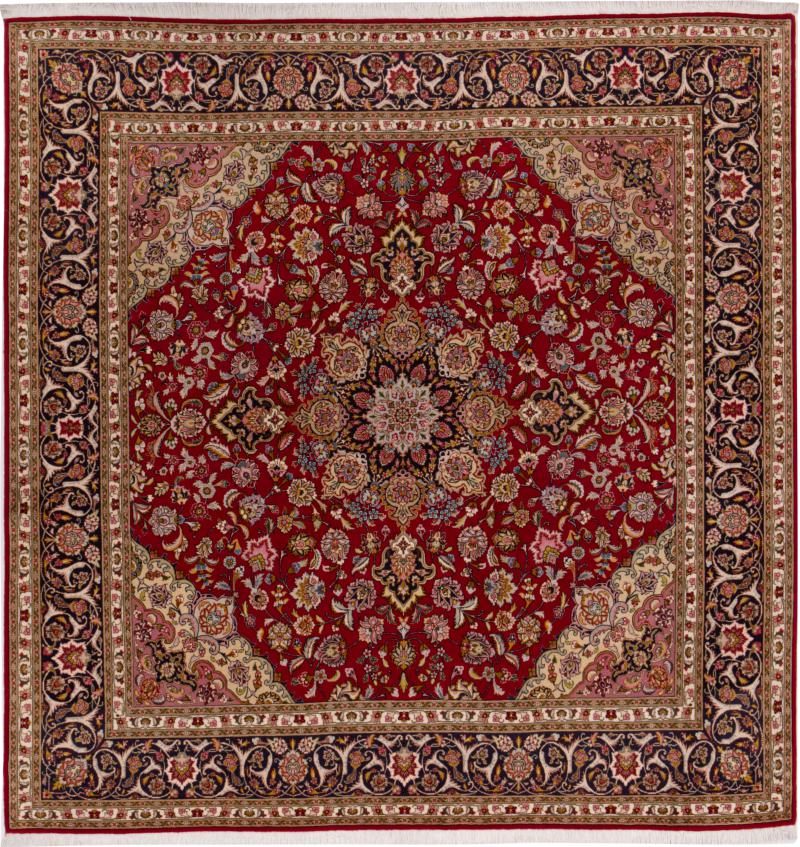 Tappeto persiano Tabriz 50Raj 203x199 203x199, Tappeto persiano Annodato a mano