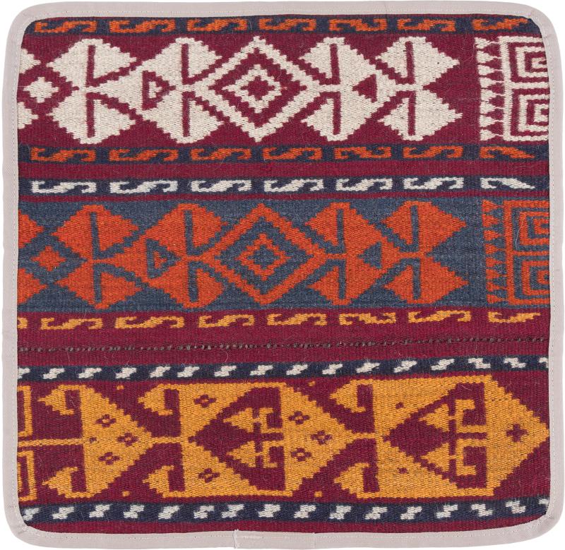 Afghan rug Kilim Afghan Cushion Cover 40x40 40x40, Persian Rug Knotted by hand