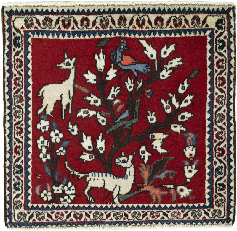 Perzisch tapijt Shiraz 60x67 60x67, Perzisch tapijt Handgeknoopte