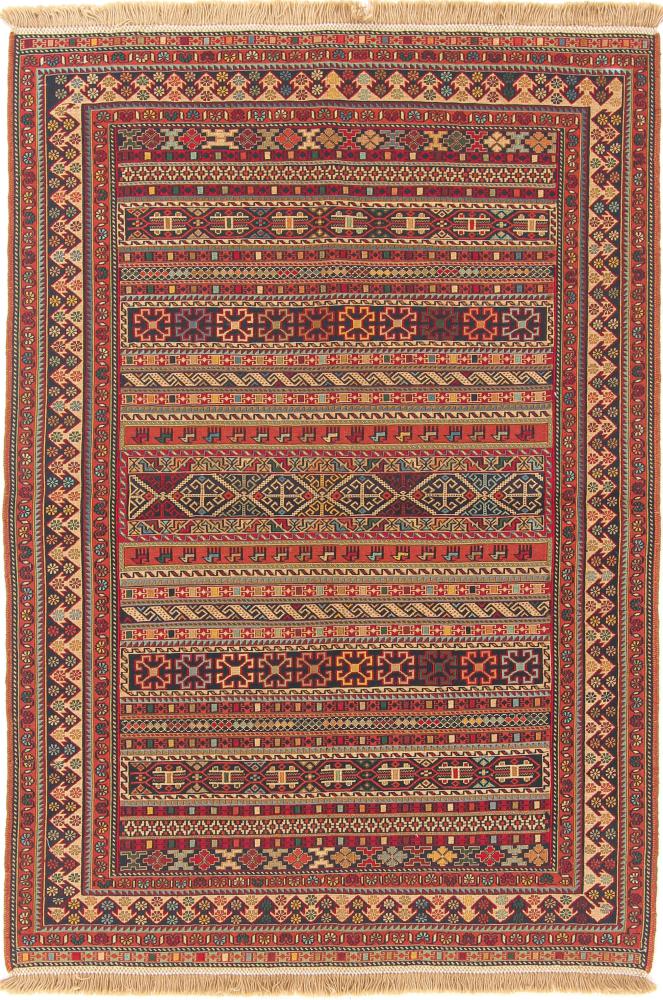 Tapete persa Kilim Soozani 147x102 147x102, Tapete persa Tecido à mão