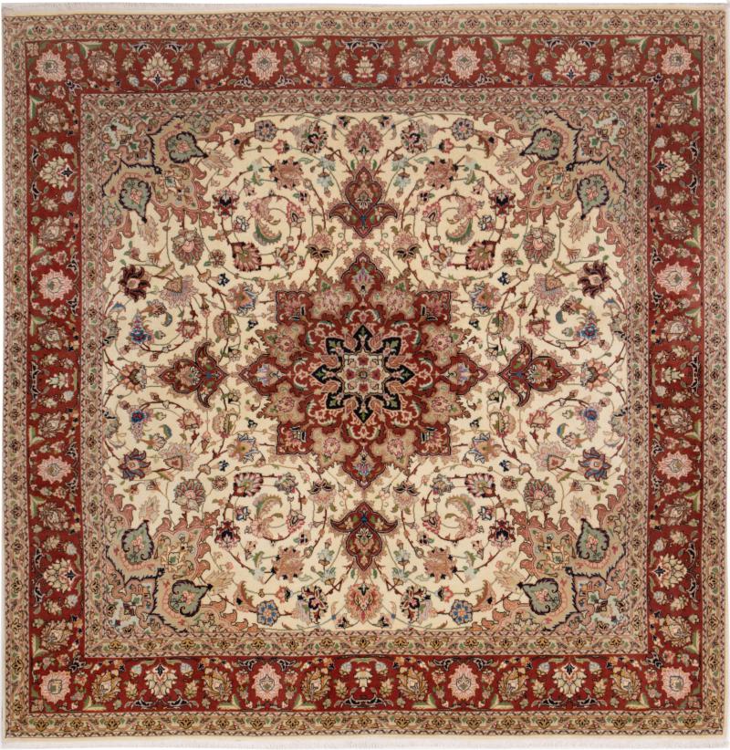Tapis persan Tabriz 50Raj 201x199 201x199, Tapis persan Noué à la main