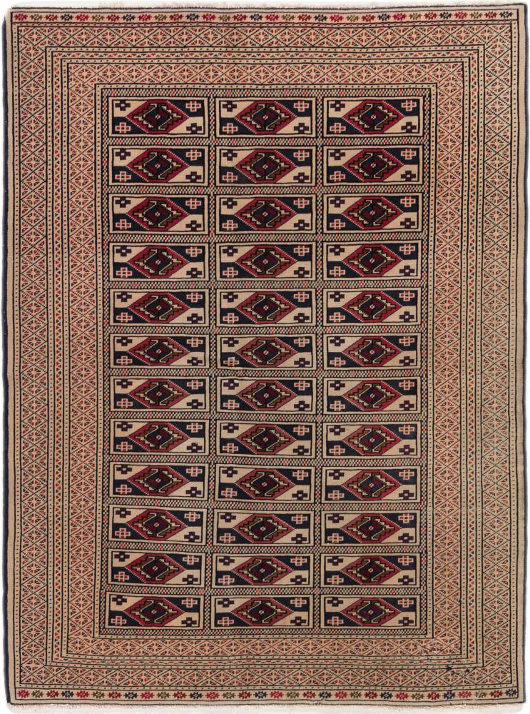 Tapis persan Turkaman Ancien 127x97 127x97, Tapis persan Noué à la main
