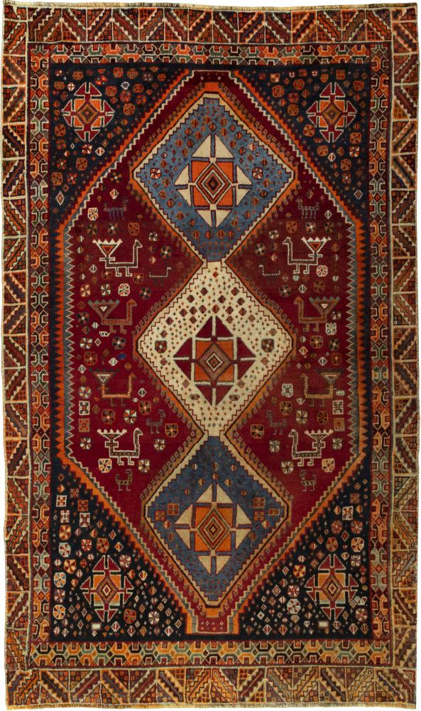Persian Rug Shiraz 8'0"x4'9" 8'0"x4'9", Persian Rug Knotted by hand