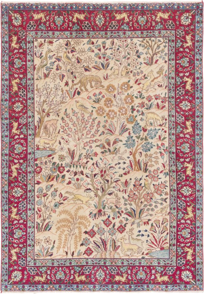 Persian Rug Tabriz 197x139 197x139, Persian Rug Knotted by hand