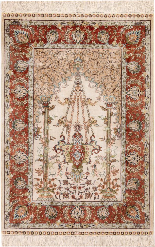  Hereke Mătase 93x62 93x62, Covor persan Lucrate de mână