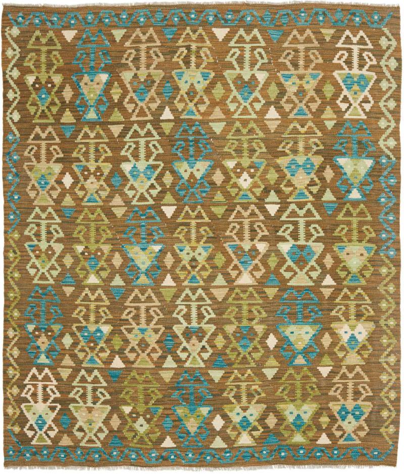 Tapete afegão Kelim Afghan 198x169 198x169, Tapete persa Tecido à mão