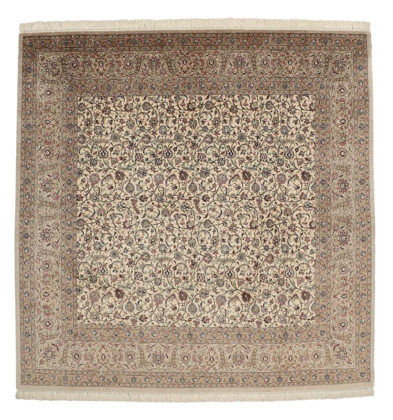 Tappeto persiano Qum di Seta 199x196 199x196, Tappeto persiano Annodato a mano