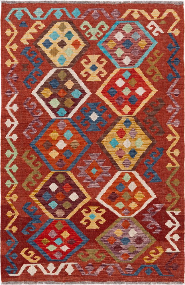 Tapis afghan Kilim Afghan 155x103 155x103, Tapis persan Tissé à la main