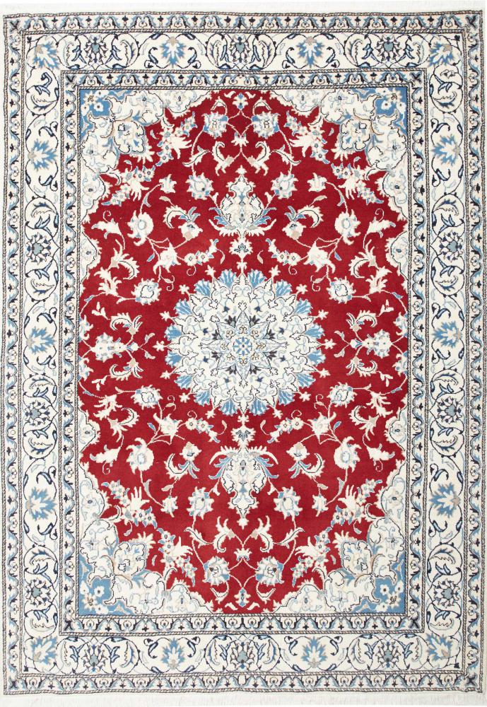 Persian Rug Nain 7'9"x5'7" 7'9"x5'7", Persian Rug Knotted by hand