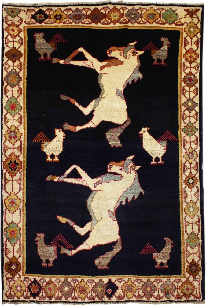 Persisk tæppe Shiraz 196x127 196x127, Persisk tæppe Knyttet i hånden