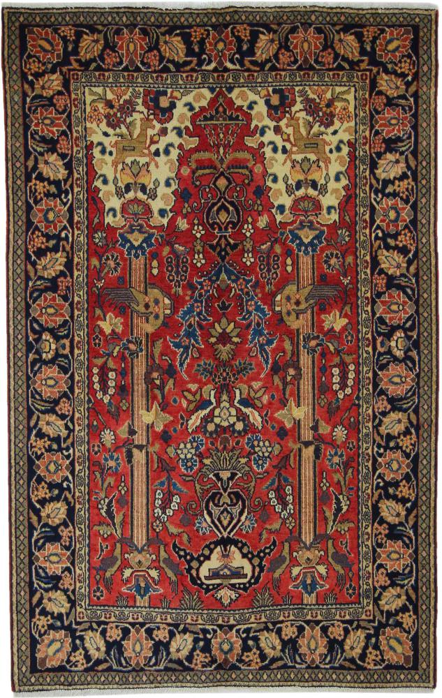 Tapis persan Kashan 199x126 199x126, Tapis persan Noué à la main