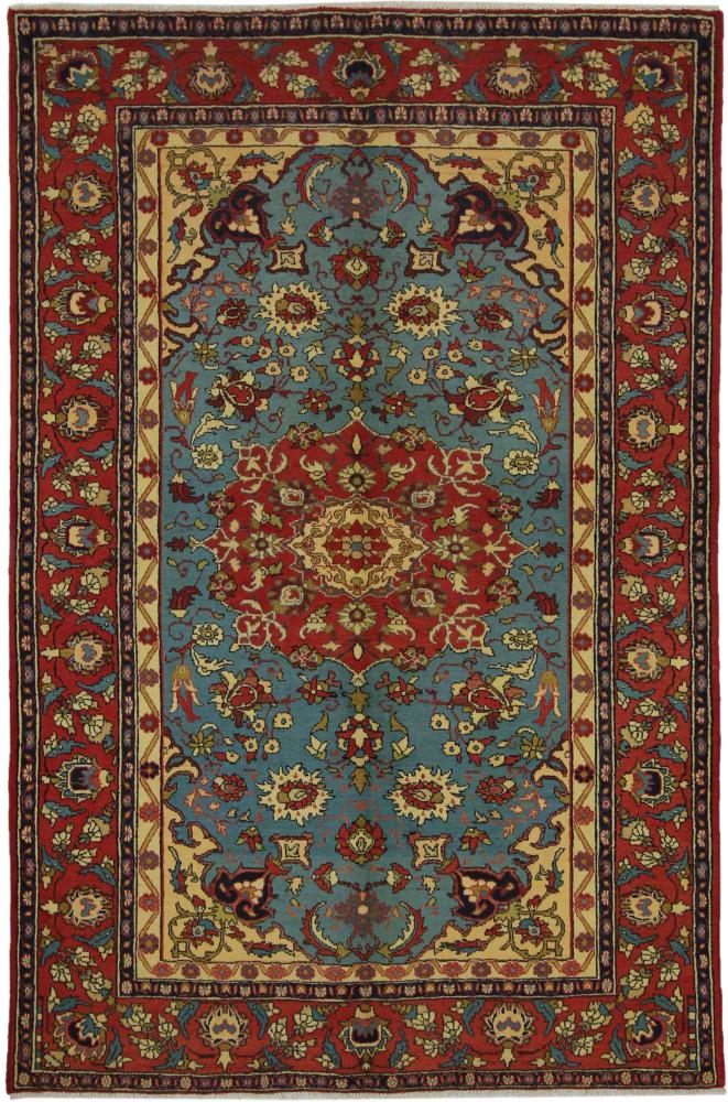 Persisk tæppe Keshan 221x146 221x146, Persisk tæppe Knyttet i hånden