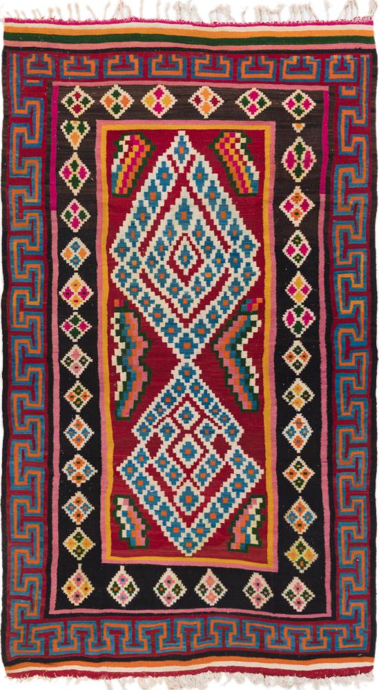 Perserteppich Kelim Fars Alt 9'9"x5'9" 9'9"x5'9", Perserteppich Handgewebt