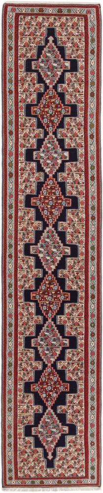 Tapete persa Kilim Senneh 419x85 419x85, Tapete persa Atado à mão