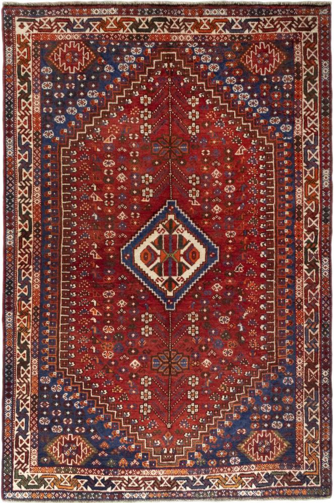Persian Rug Shiraz 7'11"x5'2" 7'11"x5'2", Persian Rug Knotted by hand