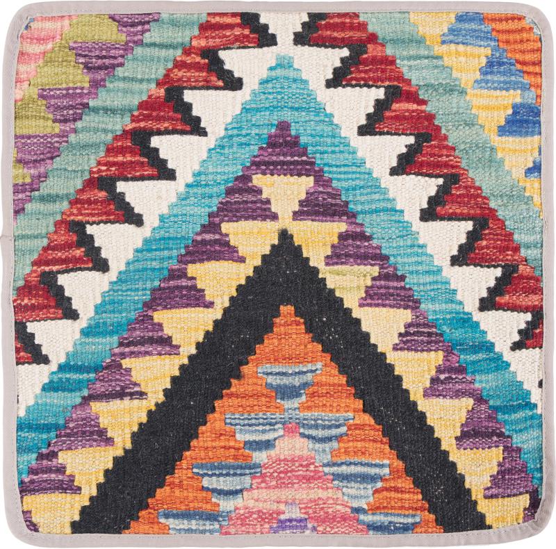 Afghan rug Kilim Afghan Cushion Cover 40x40 40x40, Persian Rug Knotted by hand