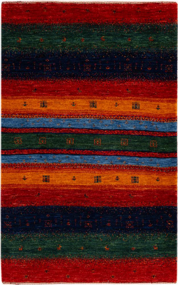 Tapis persan Persan Gabbeh Loribaft Atash 131x80 131x80, Tapis persan Noué à la main