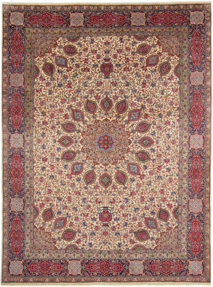 Tapete persa Tabriz 50Raj 12'10"x9'7" 12'10"x9'7", Tapete persa Atado à mão