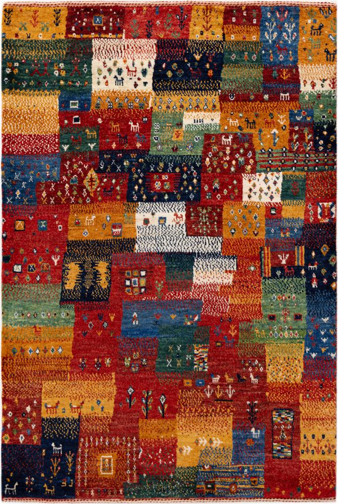 Persisk teppe Persisk Gabbeh Loribaft Atelier 123x80 123x80, Persisk teppe Håndknyttet