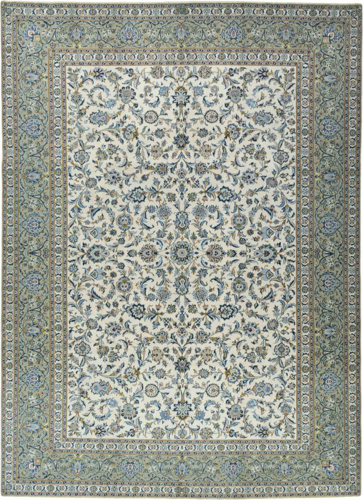 Tapis persan Kashan 409x299 409x299, Tapis persan Noué à la main