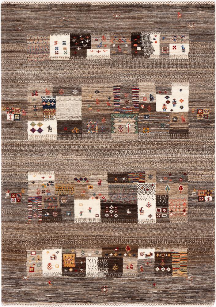 Tapis persan Persan Gabbeh Loribaft Atelier 123x88 123x88, Tapis persan Noué à la main