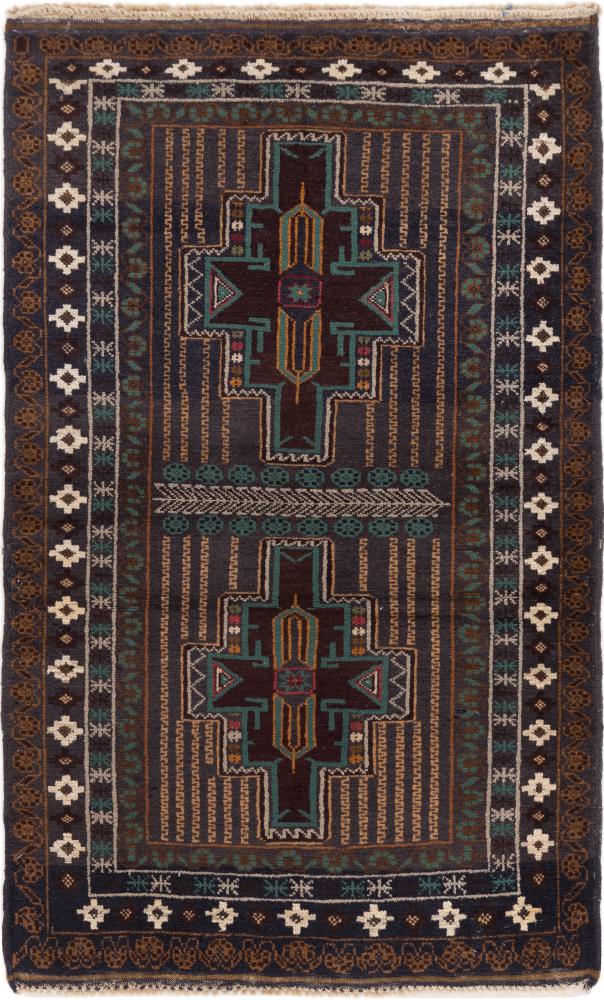 アフガンカーペット アフガン バルーチ 140x90 140x90,  ペルシャ絨毯 手織り