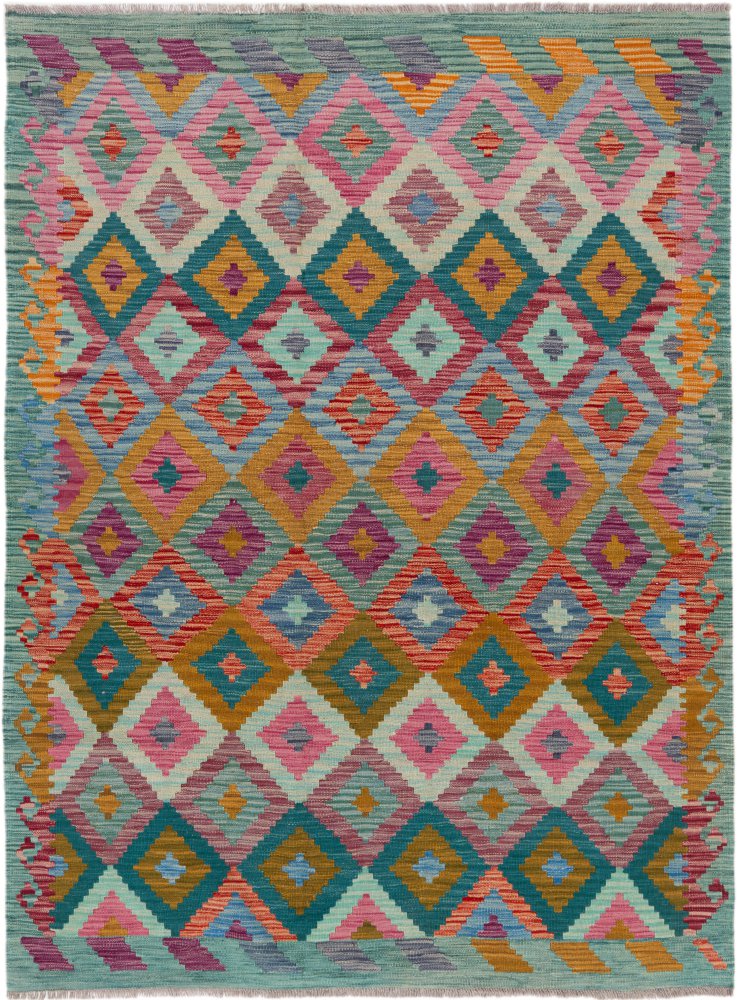 Afghansk teppe Kelim Afghan 196x147 196x147, Persisk teppe Håndvevd