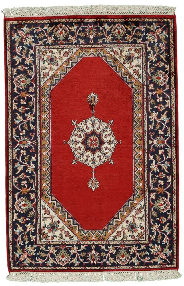 Alfombra india Cachemira de Seda 93x64 93x64, Alfombra persa Anudado a mano