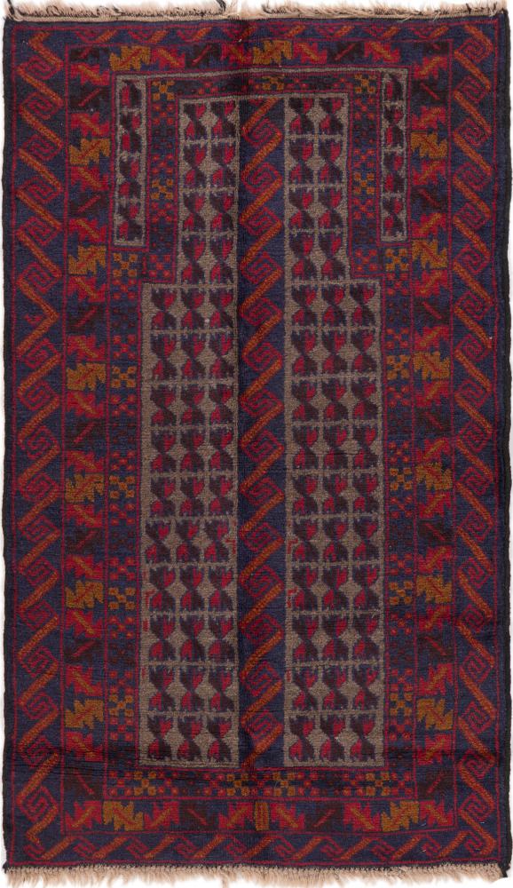 Afghaans tapijt Afghan Baluch 140x90 140x90, Perzisch tapijt Handgeknoopte
