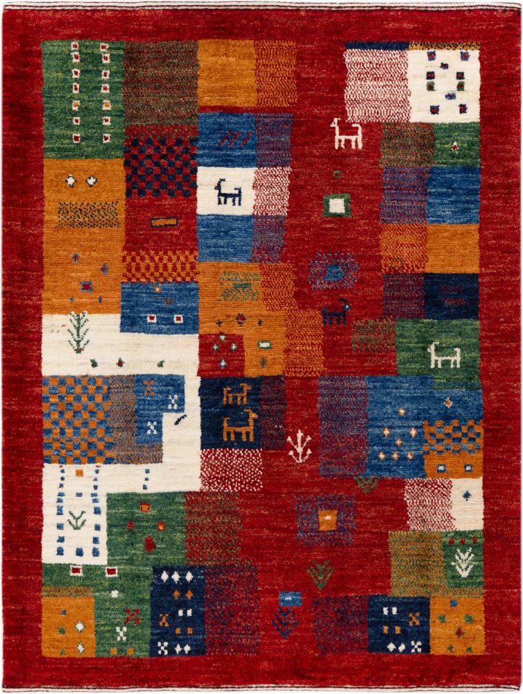 Tapis persan Persan Gabbeh Loribaft Atelier 109x81 109x81, Tapis persan Noué à la main