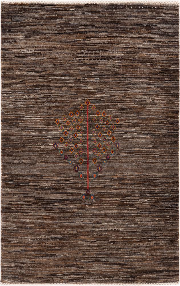 Tapis persan Persan Gabbeh Loribaft Atelier 101x65 101x65, Tapis persan Noué à la main