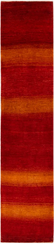 Persian Rug Persian Gabbeh Loribaft Atash 11'11"x2'7" 11'11"x2'7", Persian Rug Knotted by hand