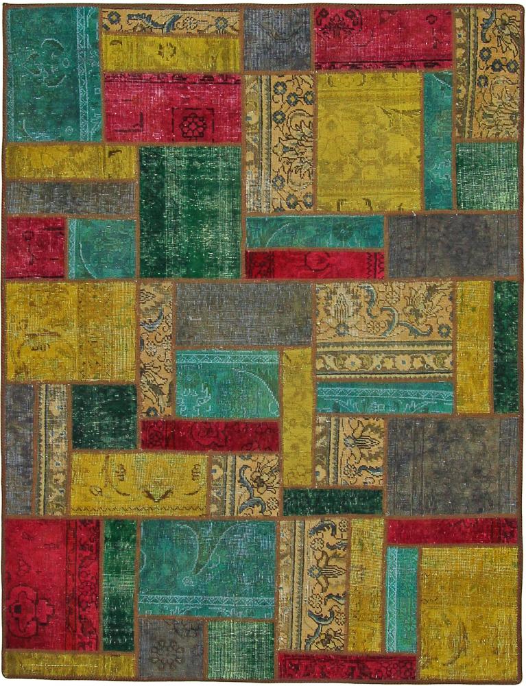 Perzsa szőnyeg Patchwork 195x151 195x151, Perzsa szőnyeg Kézzel csomózva