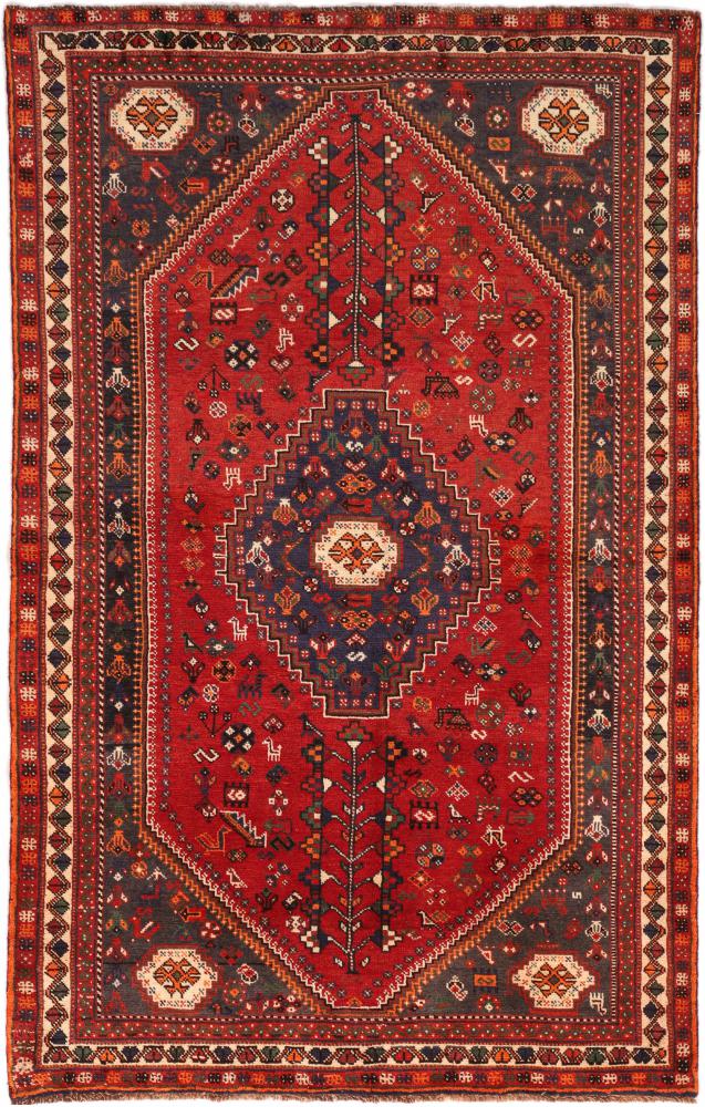 Tapete persa Shiraz 252x160 252x160, Tapete persa Atado à mão