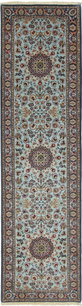 Tappeto persiano Isfahan Ordito in Seta 315x84 315x84, Tappeto persiano Annodato a mano