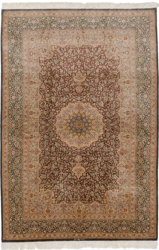 Perzisch tapijt Qum Zijde 210x134 210x134, Perzisch tapijt Handgeknoopte