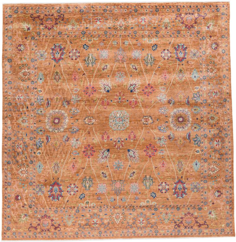 Afghan rug Arijana Shaal 250x245 250x245, Persian Rug Knotted by hand