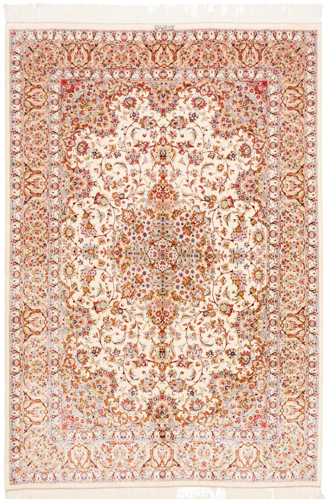 Persisk tæppe Ghom Silke 200x136 200x136, Persisk tæppe Knyttet i hånden